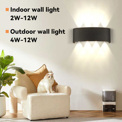 Luz de parede interior LED de 8W com design moderno e temperatura de cor de 3000K/4000K/6500K