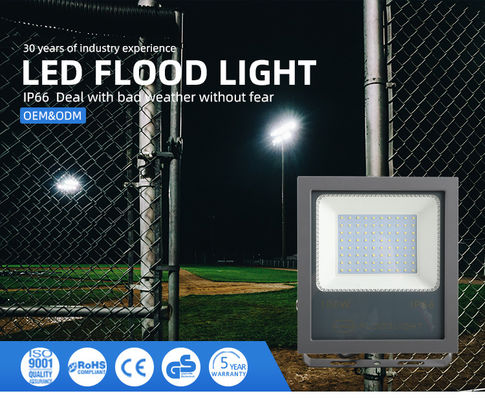 IP66/67 resistente à água 30W 50W 100W 150W 200W Slim LED Flood Light para estádio ao ar livre