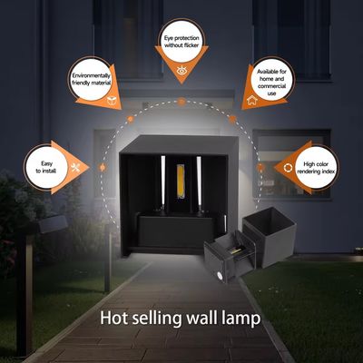 Lâmpada de parede solar exterior popular para parede exterior impermeável 4W/6W/8W/10W CRI 80