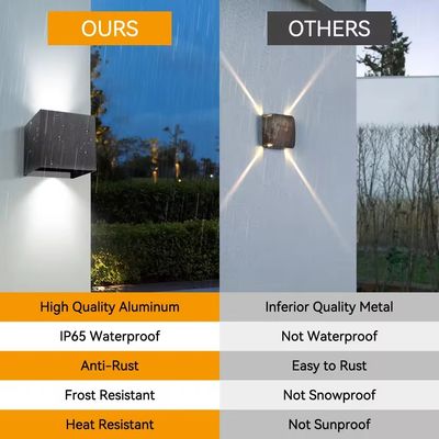 Lâmpada de parede solar exterior popular para parede exterior impermeável 4W/6W/8W/10W CRI 80