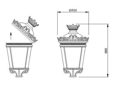 Lâmpada de pilar LED Iluminação para parque Praça Jardim de pátio Alta potência 70W 100W 120W 150W