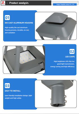 Alumínio exterior IP65 à prova d'água 40w 60w 80w 100w 120w Luz de jardim LED para iluminação do parque