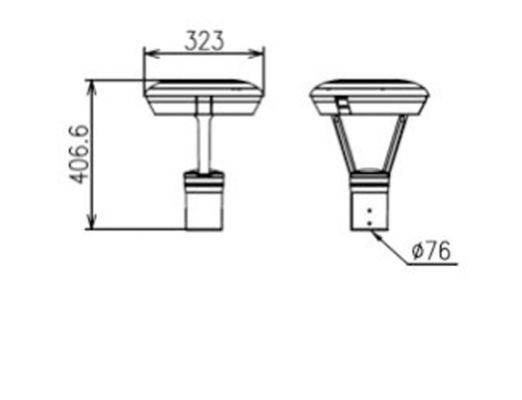 Lâmpada LED de 50W para a Europa Tipo Villa Jardim com 3/5 e 4000K Temperatura de Cor