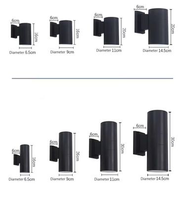 Lâmpada de parede para jardim exterior LED Difusor de luz de parede para cima e para baixo Lâmpada de parede decorativa de alumínio 6W 10W 12W 24W 48W 60W