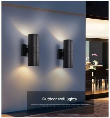 Lâmpada de parede para jardim exterior LED Difusor de luz de parede para cima e para baixo Lâmpada de parede decorativa de alumínio 6W 10W 12W 24W 48W 60W
