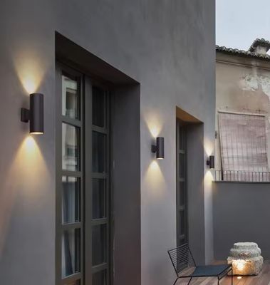 Lâmpada de parede para jardim exterior LED Difusor de luz de parede para cima e para baixo Lâmpada de parede decorativa de alumínio 6W 10W 12W 24W 48W 60W