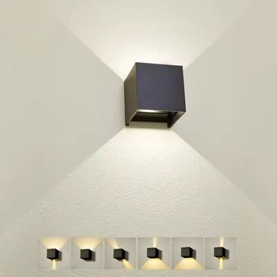 Índice de Representação de Cores Ra 80 Luz de Parede Externa Moderna LED Ímpeto de Água IP65 Luz para cima para baixo