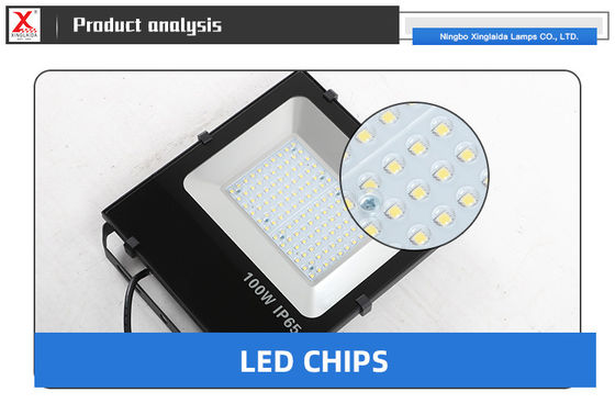 100W Lâmpada de Inundação LED Exterior IP65 Impermeável com Sensor 6500K 10000Lm Luz de Segurança Luz de Inundação Branca