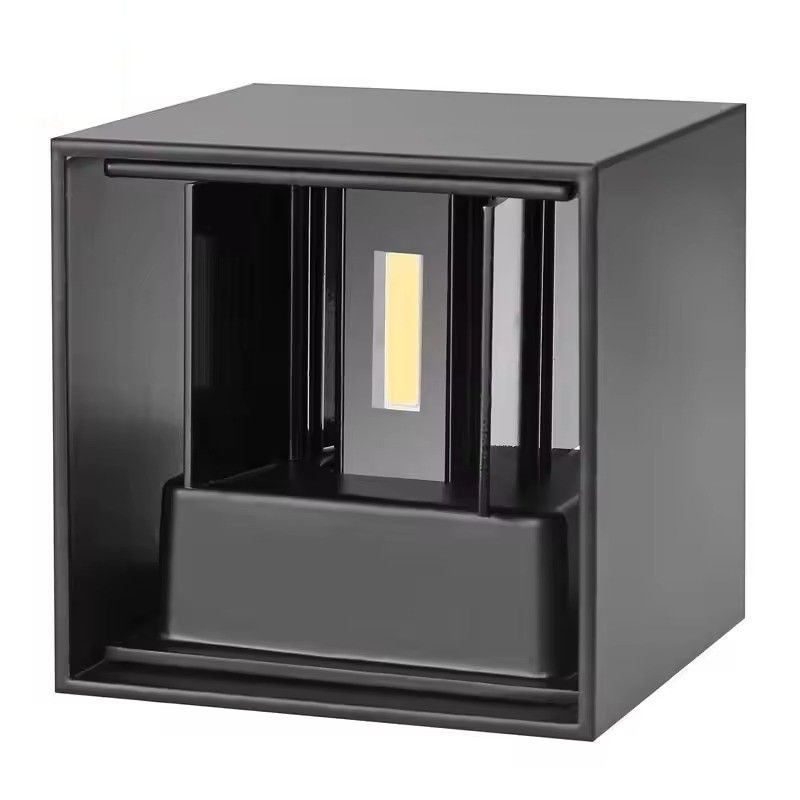 Moderna IP65 para cima para baixo luz casa exterior à prova d'água luz de parede LED preto lâmpada de parede exterior